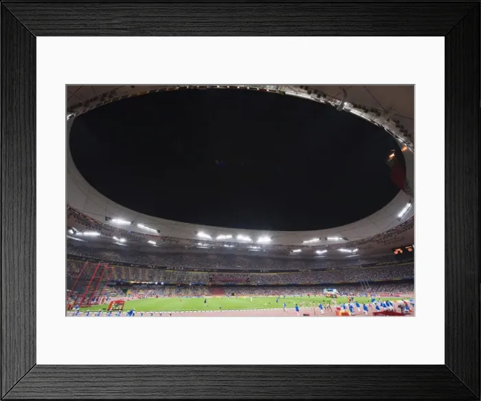 Framed Print : Inside the Birds Nest National Stadium during the 2008 Olympic Games, athletics competition Framed Print : Inside the Birds Nest National Stadium during the 2008 Olympic Games, athletics competition