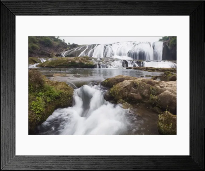 Framed Print : A cascade at Huangguoshu Falls, Guizhou Province, China, Asia