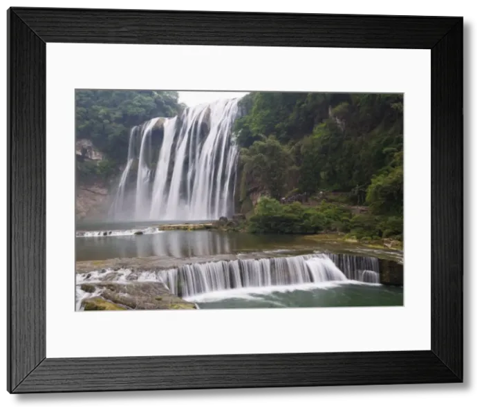 Framed Print : Huangguoshu Waterfall largest in China 81m wide and 74m high, Guizhou Province Framed Print : Huangguoshu Waterfall largest in China 81m wide and 74m high, Guizhou Province