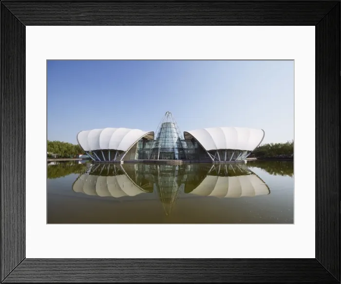 Framed Print : International Sculpture Park exhibition hall, Beijing, China, Asia