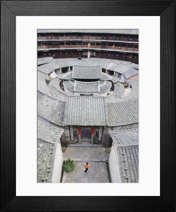 Framed Print : Hakka Tulou round earth buildings, Chengqilou, UNESCO World Heritage Site Framed Print : Hakka Tulou round earth buildings, Chengqilou, UNESCO World Heritage Site