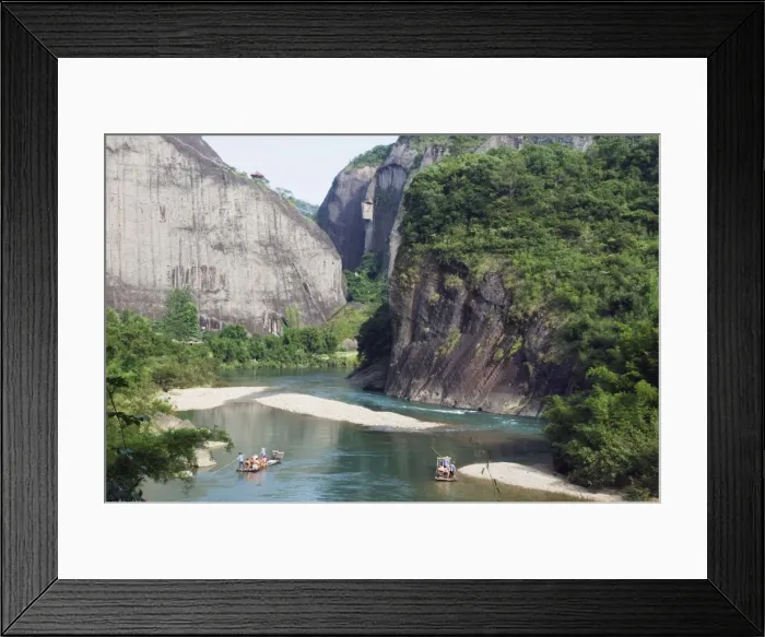 Framed Print : Bamboo river rafting at Tianyou Feng Heavenly Tour Peak in Mount Wuyi National Park Framed Print : Bamboo river rafting at Tianyou Feng Heavenly Tour Peak in Mount Wuyi National Park