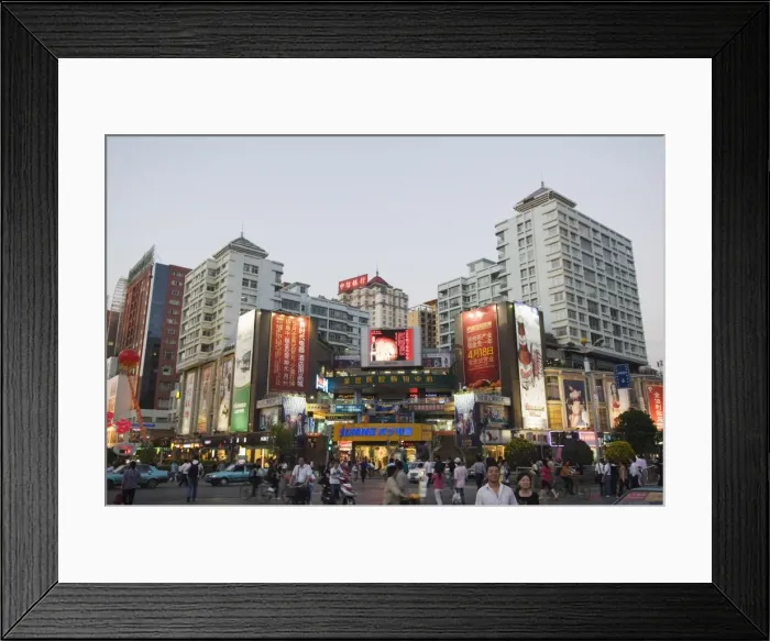 Framed Print : City center shopping street, Kunming, Yunnan province, China, Asia Framed Print : City center shopping street, Kunming, Yunnan province, China, Asia