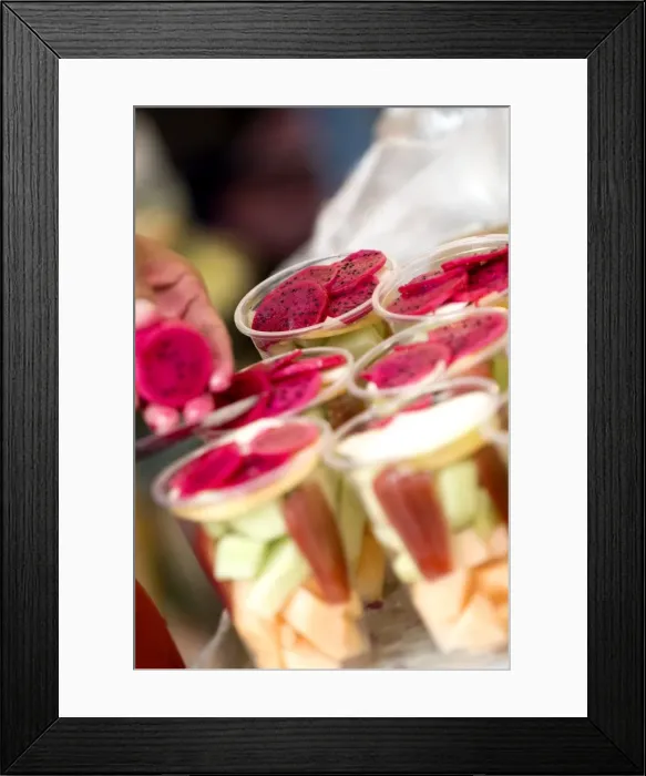 Framed Print : Fruit cups, Chatuchak weekend market, Bangkok, Thailand, Southeast Asia, Asia Framed Print : Fruit cups, Chatuchak weekend market, Bangkok, Thailand, Southeast Asia, Asia