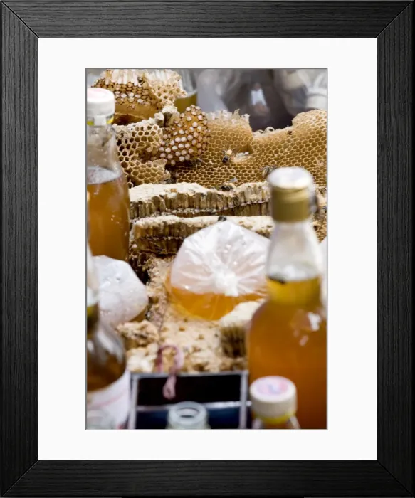 Framed Print : Honey and honeycomb, Chatuchak weekend market, Bangkok, Thailand, Southeast Asia, Asia Framed Print : Honey and honeycomb, Chatuchak weekend market, Bangkok, Thailand, Southeast Asia, Asia