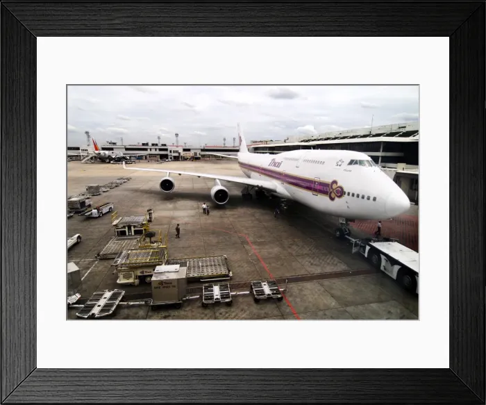 Framed Print : Airplane being refuelled, Don Muang airport, Bangkok, Thailand, Southeast Asia, Asia Framed Print : Airplane being refuelled, Don Muang airport, Bangkok, Thailand, Southeast Asia, Asia