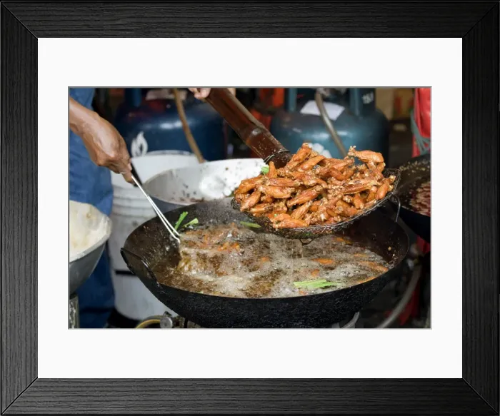 Framed Print : Fried chicken, Chatuchak weekend market, Bangkok, Thailand, Southeast Asia, Asia Framed Print : Fried chicken, Chatuchak weekend market, Bangkok, Thailand, Southeast Asia, Asia