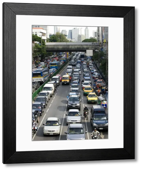 Framed Print : Traffic, Bangkok, Thailand, Southeast Asia, Asia Framed Print : Traffic, Bangkok, Thailand, Southeast Asia, Asia