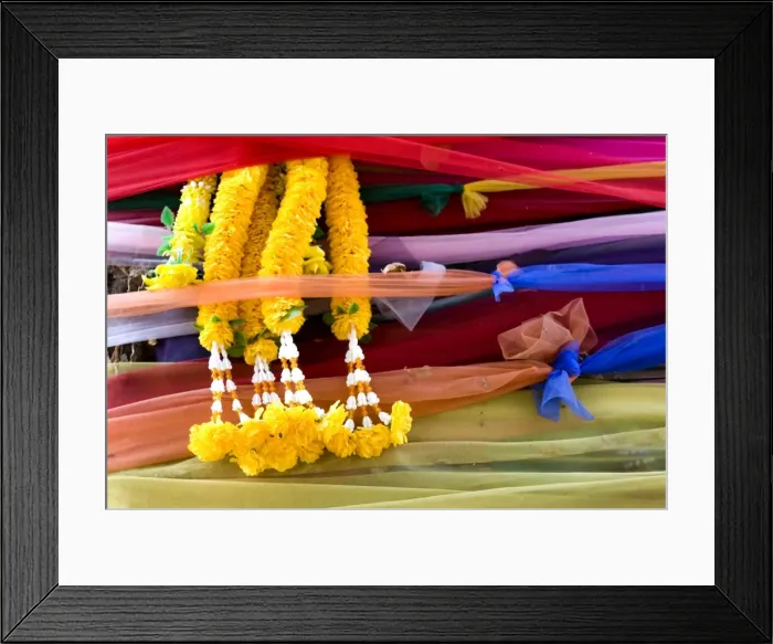 Framed Print : Coloured fabric tied around trees, Chiang Mai, Thailand, Southeast Asia, Asia Framed Print : Coloured fabric tied around trees, Chiang Mai, Thailand, Southeast Asia, Asia