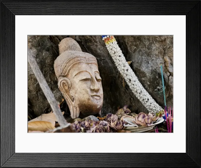 Framed Print : Buddhist head placed at tree base, Chiang Mai, Thailand, Southeast Asia, Asia Framed Print : Buddhist head placed at tree base, Chiang Mai, Thailand, Southeast Asia, Asia