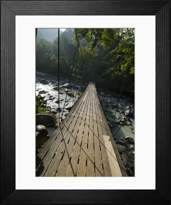 Framed Print : Wooden bridge over river, Ranong, Thailand, Southeast Asia, Asia Framed Print : Wooden bridge over river, Ranong, Thailand, Southeast Asia, Asia