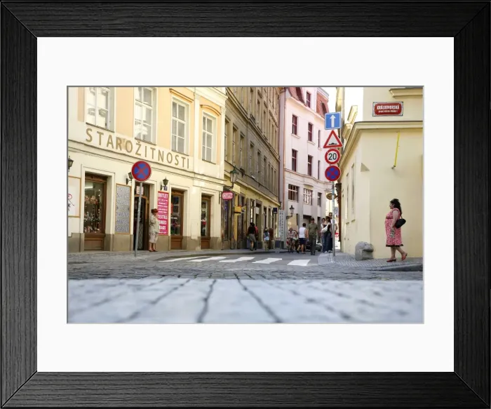 Framed Print : Street scene in Stare Mesto, Prague, Czech Republic, Europe Framed Print : Street scene in Stare Mesto, Prague, Czech Republic, Europe