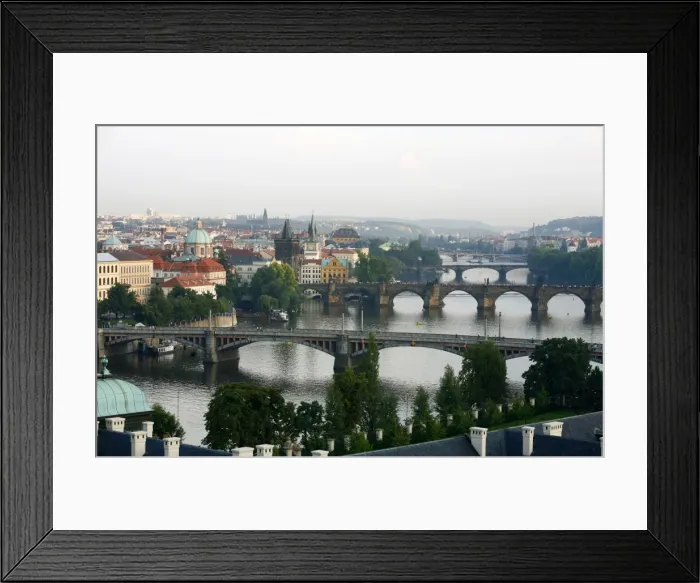 Framed Print : View of the River Vltava and bridges from Letna Hill, Prague, Czech Republic, Europe Framed Print : View of the River Vltava and bridges from Letna Hill, Prague, Czech Republic, Europe