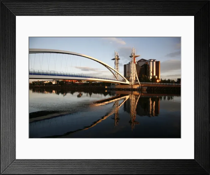 Framed Print : The Millennium Bridge at Salford Quays, Manchester, England, United Kingdom, Europe Framed Print : The Millennium Bridge at Salford Quays, Manchester, England, United Kingdom, Europe
