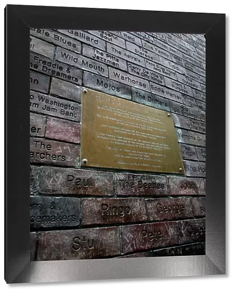 The Cavern Wall of Fame in Matthew Street, Liverpool, Merseyside, England