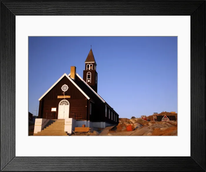 Framed Print : Zion Church, Ilulissat, Greenland, Polar Regions Framed Print : Zion Church, Ilulissat, Greenland, Polar Regions