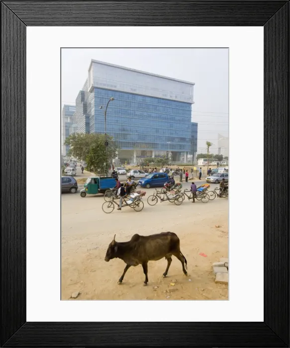 Framed Print : Tech center 50km from Delhi at Gurgaon, Harayana state, India, Asia Framed Print : Tech center 50km from Delhi at Gurgaon, Harayana state, India, Asia