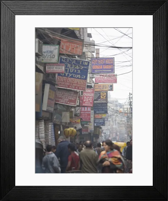 Framed Print : Main Bazaar, Delhi, India, Asia Framed Print : Main Bazaar, Delhi, India, Asia