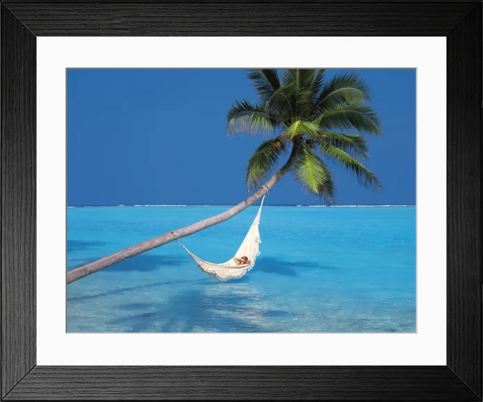 Framed Print : Woman in hammock, South Male Atoll, Maldives, Indian Ocean, Asia Framed Print : Woman in hammock, South Male Atoll, Maldives, Indian Ocean, Asia
