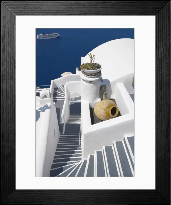 Framed Print : Firostefani, Santorini, Cyclades, Greek Islands, Greece, Europe Framed Print : Firostefani, Santorini, Cyclades, Greek Islands, Greece, Europe