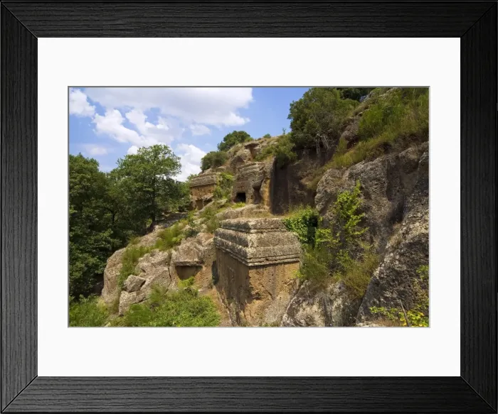 Framed Print : Etruscan Necropolis of Norchia dating from the 4th to 2nd centuries BC Framed Print : Etruscan Necropolis of Norchia dating from the 4th to 2nd centuries BC