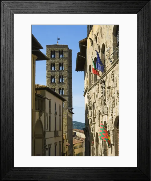 Framed Print : Via dei Pileati and St. Maria della Pieves belltower, Arezzo, Tuscany, Italy, Europe Framed Print : Via dei Pileati and St. Maria della Pieves belltower, Arezzo, Tuscany, Italy, Europe