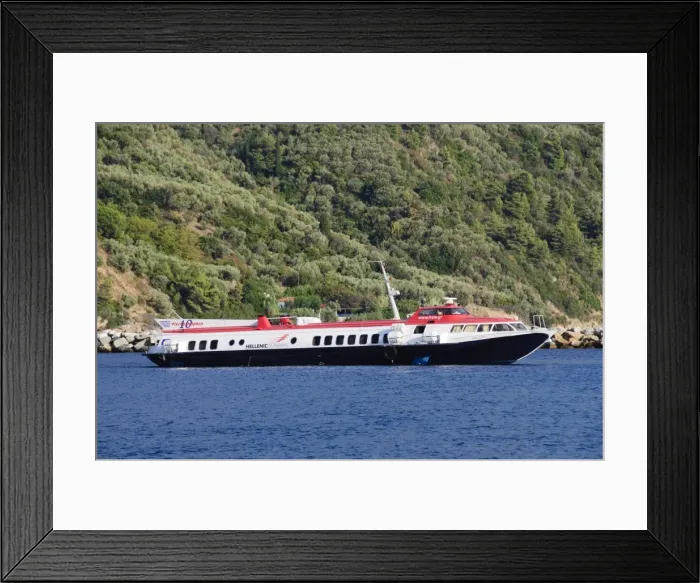 Framed Print : Hydrofoil ferry from Volos and Skiathos, Loutraki, Skopelos, Sporades Islands Framed Print : Hydrofoil ferry from Volos and Skiathos, Loutraki, Skopelos, Sporades Islands