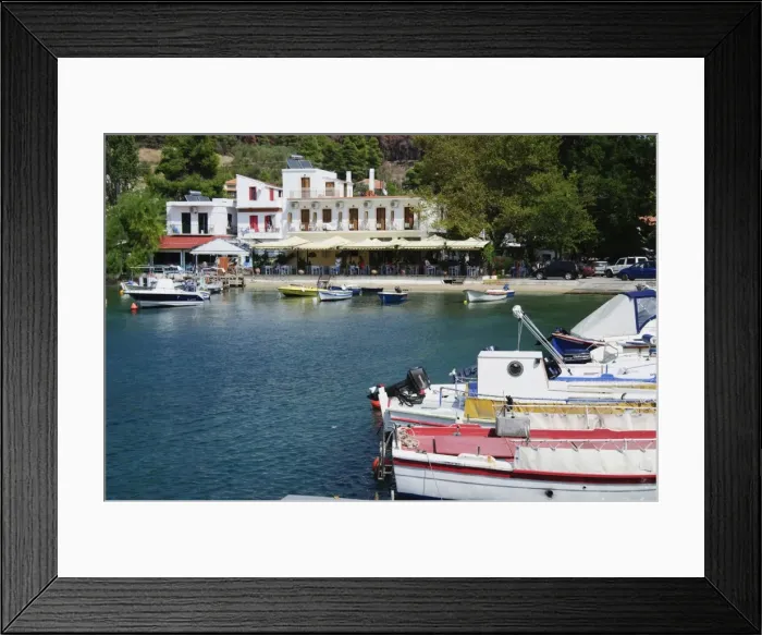 Framed Print : Small fishing harbour of Agnontas, Skopelos, Sporades Islands, Greek Islands Framed Print : Small fishing harbour of Agnontas, Skopelos, Sporades Islands, Greek Islands