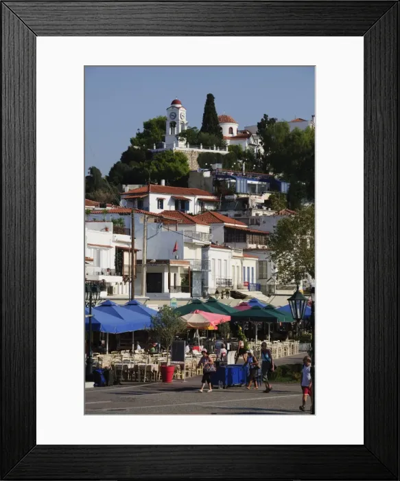 Framed Print : St. Nicholas Church at top of hill, Skiathos Town, Skiathos, Sporades Islands Framed Print : St. Nicholas Church at top of hill, Skiathos Town, Skiathos, Sporades Islands