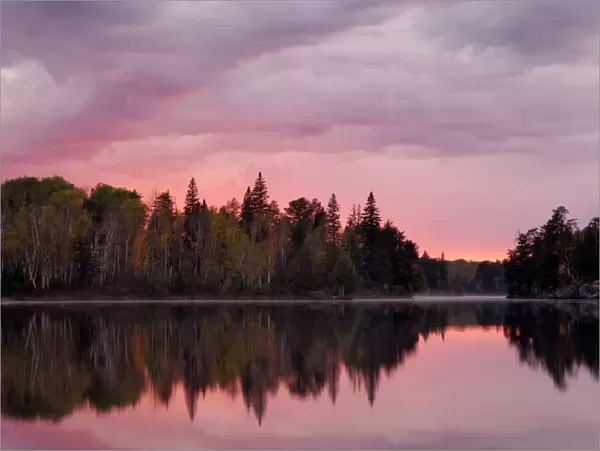 Sunset over Malberg Lake, Boundary Waters Canoe Area Wilderness, Superior National Forest