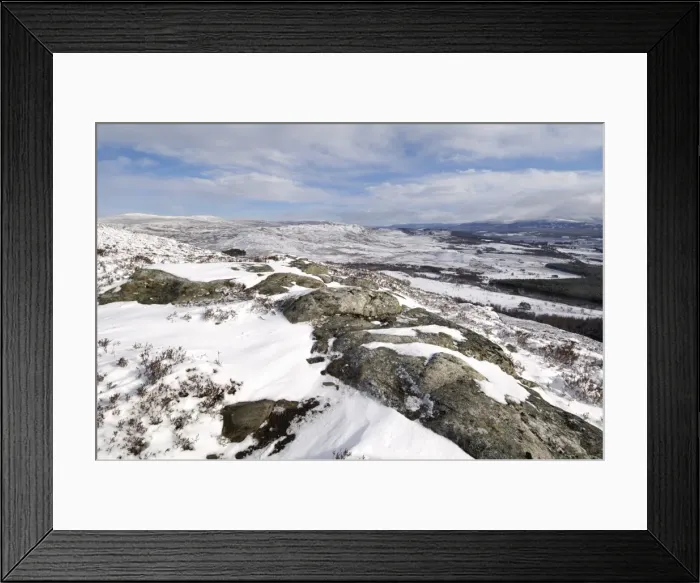 Framed Print : Spey Valley in winter, from Creag Bheag, near Kingussie, Highlands, Scotland Framed Print : Spey Valley in winter, from Creag Bheag, near Kingussie, Highlands, Scotland