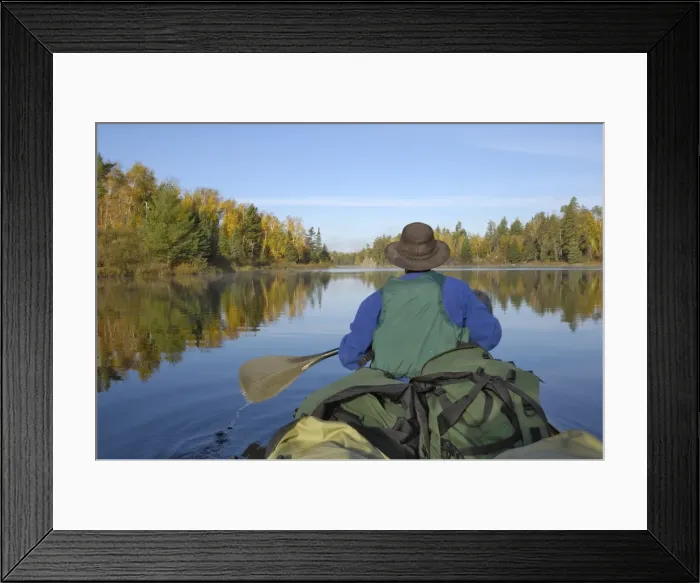 Framed Print : Canoeing on Hoe Lake, Boundary Waters Canoe Area Wilderness, Superior National Forest Framed Print : Canoeing on Hoe Lake, Boundary Waters Canoe Area Wilderness, Superior National Forest