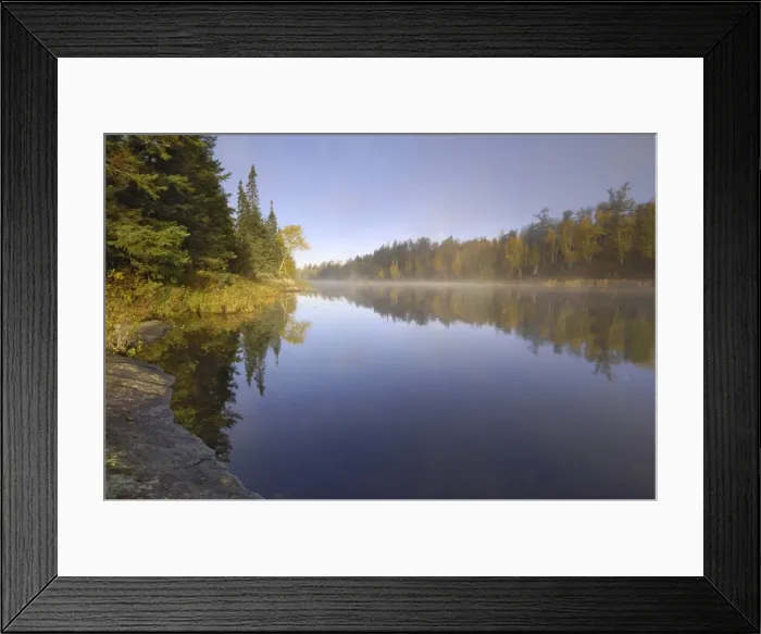 Framed Print : Misty morning on Hoe Lake, Boundary Waters Canoe Area Wilderness, Superior National Forest Framed Print : Misty morning on Hoe Lake, Boundary Waters Canoe Area Wilderness, Superior National Forest