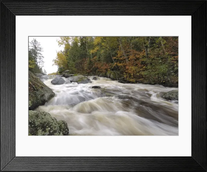 Framed Print : Rapids between Mora Lake and Little Saganaga Lake, Boundary Waters Canoe Area Wilderness