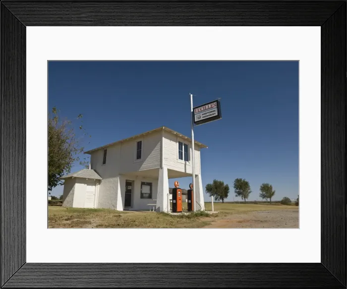 Framed Print : Route 66, Oklahoma, United States of America, North America Framed Print : Route 66, Oklahoma, United States of America, North America