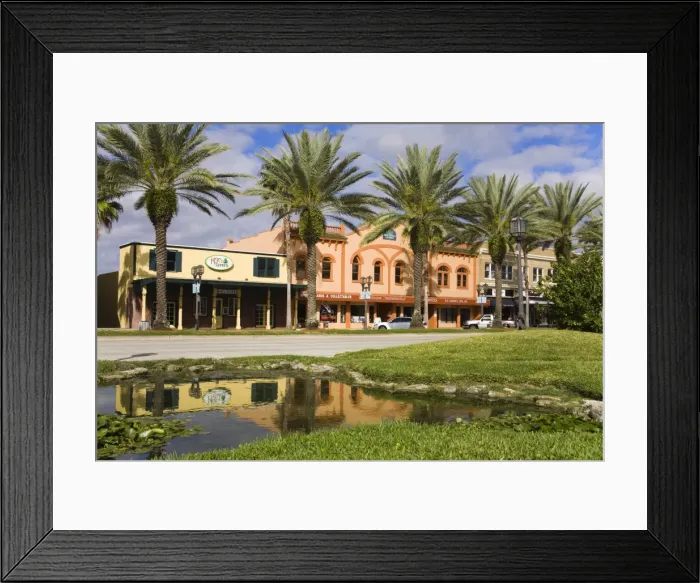 Framed Print : Historic Beach Street, Daytona, Florida, United States of America, North America Framed Print : Historic Beach Street, Daytona, Florida, United States of America, North America