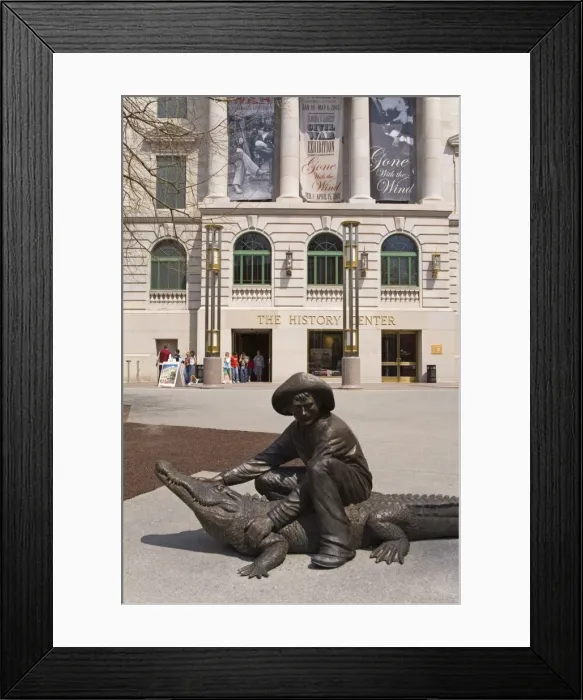 Framed Print : Alligator sculpture by Craig T. Ustler, The History Center, Orlando, Florida Framed Print : Alligator sculpture by Craig T. Ustler, The History Center, Orlando, Florida