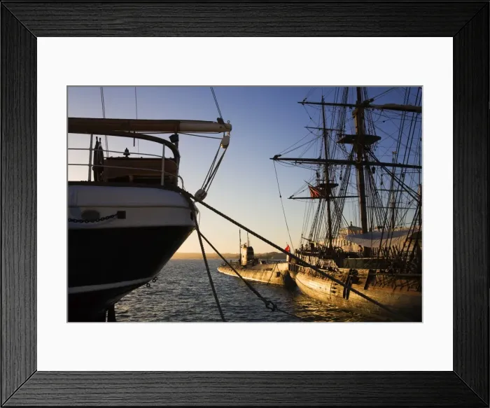 Framed Print : Sunset at the Maritime Museum, San Diego, California, United States of America Framed Print : Sunset at the Maritime Museum, San Diego, California, United States of America