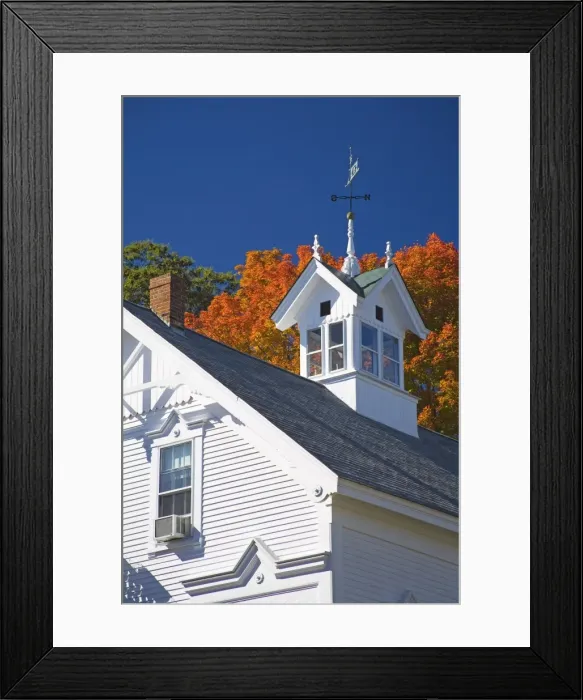 Framed Print : House detail in Meredith, New Hampshire, New England, United States of America