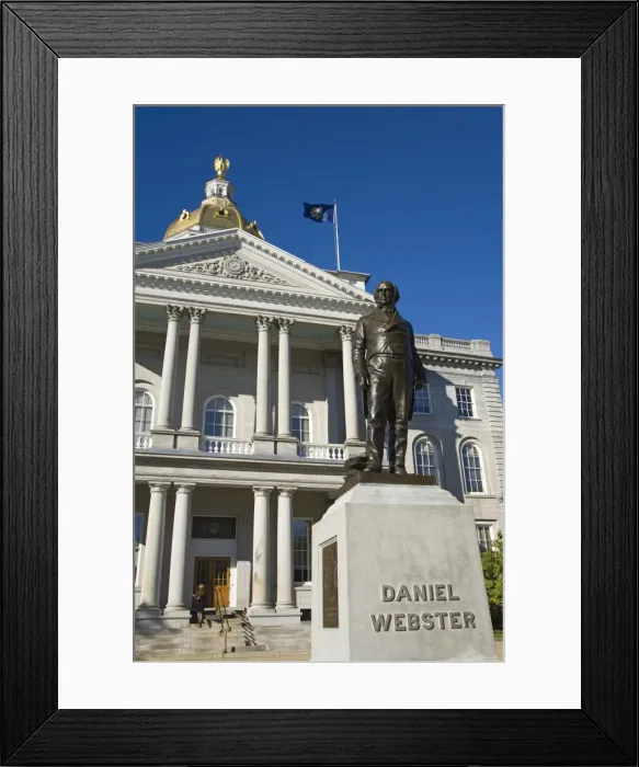 Framed Print : Daniel Webster statue, State Capitol, Concord, New Hampshire, New England Framed Print : Daniel Webster statue, State Capitol, Concord, New Hampshire, New England