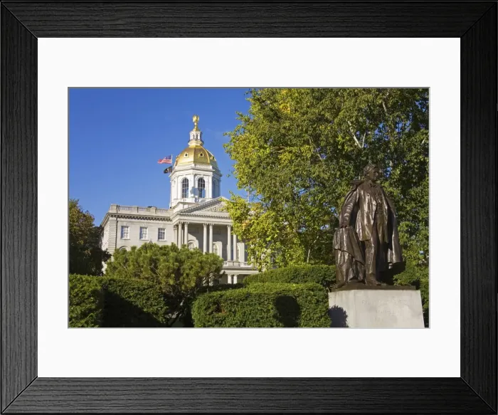 Framed Print : Franklin Pierce statue, State Capitol, Concord, New Hampshire, New England Framed Print : Franklin Pierce statue, State Capitol, Concord, New Hampshire, New England