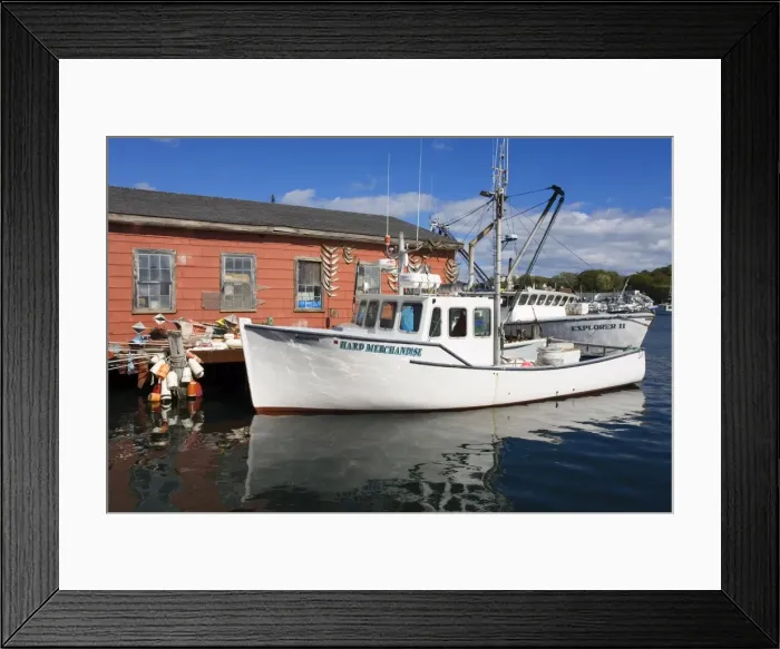 Framed Print : Boathouse in Rocky Neck, Gloucester, Cape Ann, Greater Boston Area, Massachusetts
