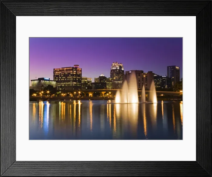 Framed Print : Fountain at Lake Lucerne, Orlando, Florida, United States of America, North America Framed Print : Fountain at Lake Lucerne, Orlando, Florida, United States of America, North America