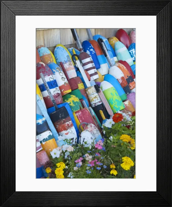 Framed Print : Fishing buoys in Rockport, Cape Ann, Greater Boston Area, Massachusetts Framed Print : Fishing buoys in Rockport, Cape Ann, Greater Boston Area, Massachusetts