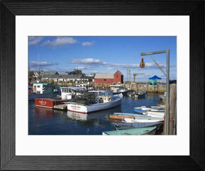 Framed Print : Rockport Harbor, Cape Ann, Greater Boston Area, Massachusetts, New England