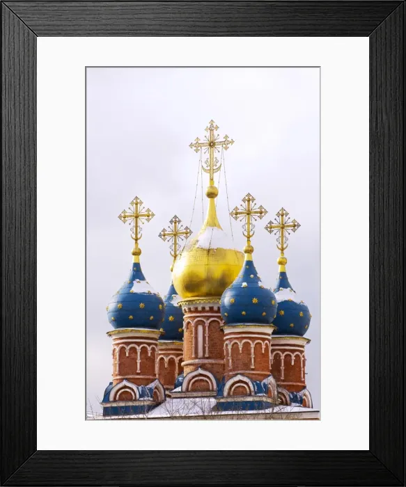Framed Print : Domes of The Church of St. George, Moscow, Russia, Europe