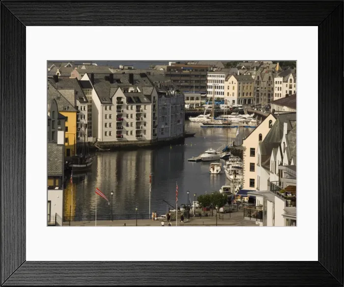 Framed Print : The old town harbour at Alesund, Norway, Scandinavia, Europe Framed Print : The old town harbour at Alesund, Norway, Scandinavia, Europe