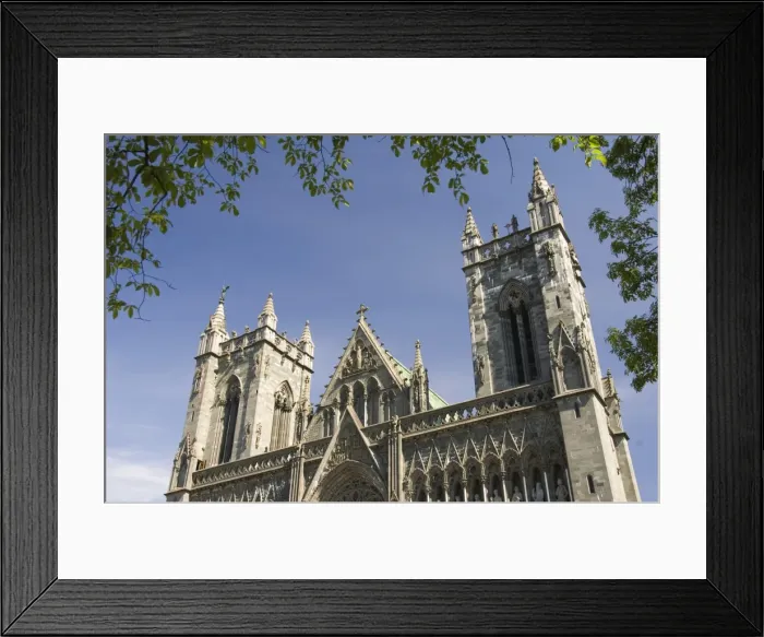Framed Print : Nidarosdomen Og Cathedral, detail front, Trondheim, Norway, Scandinavia, Europe Framed Print : Nidarosdomen Og Cathedral, detail front, Trondheim, Norway, Scandinavia, Europe