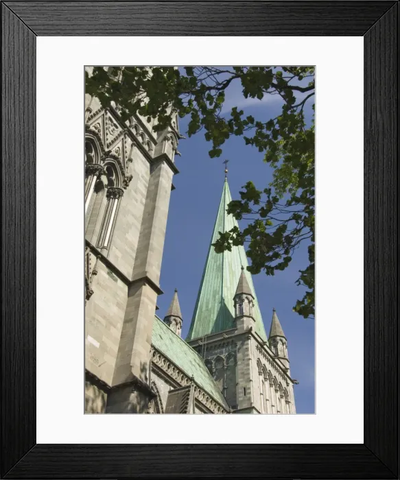 Framed Print : Nidarosdomen Og Cathedral detail, Trondheim, Norway, Scandinavia, Europe