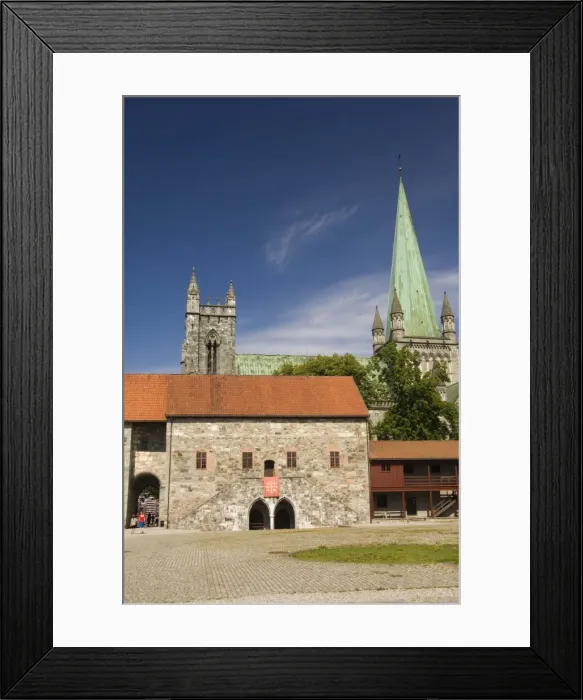 Framed Print : The Cathedral Precinct, Archbishops Palace and Museum, Cathedral beyond Framed Print : The Cathedral Precinct, Archbishops Palace and Museum, Cathedral beyond